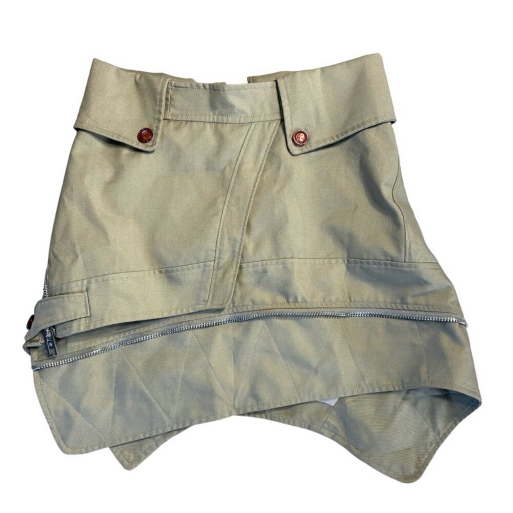 Alexander Wang Beige Mini Skirt with Zipper